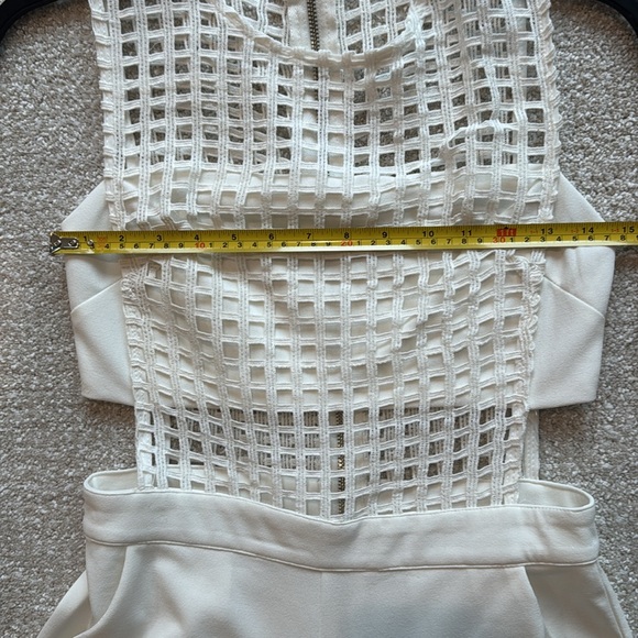 Cut out White Jumpsuit Mesh Bandeau Sexy - Picture 5 of 7
